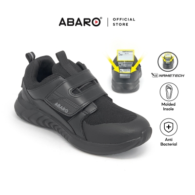 ABARO 2807N NameTech Ultralight Unisex School Shoes Breathable Mesh/Anti-Bacterial/Kasut Sekolah Hitam/Kasut Tulis Nama
